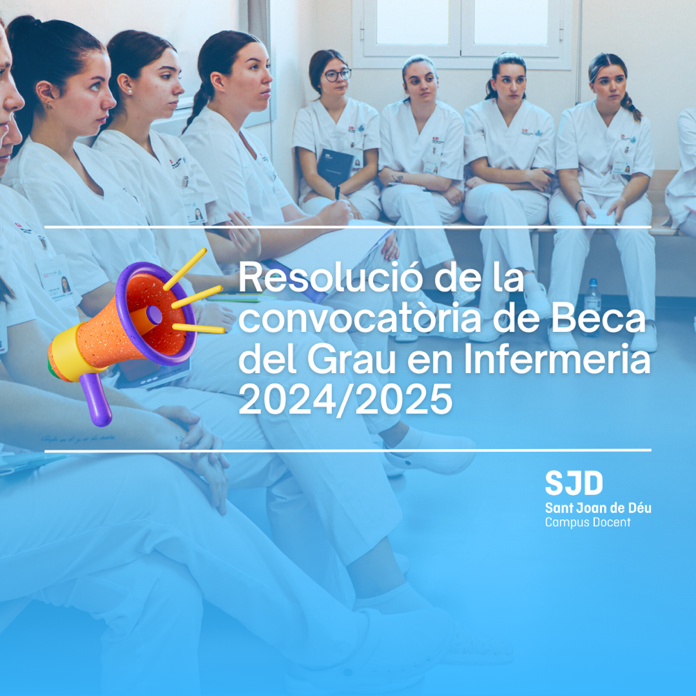 Resolució de la convocatòria de Beca del Grau en Infermeria 2024/2025